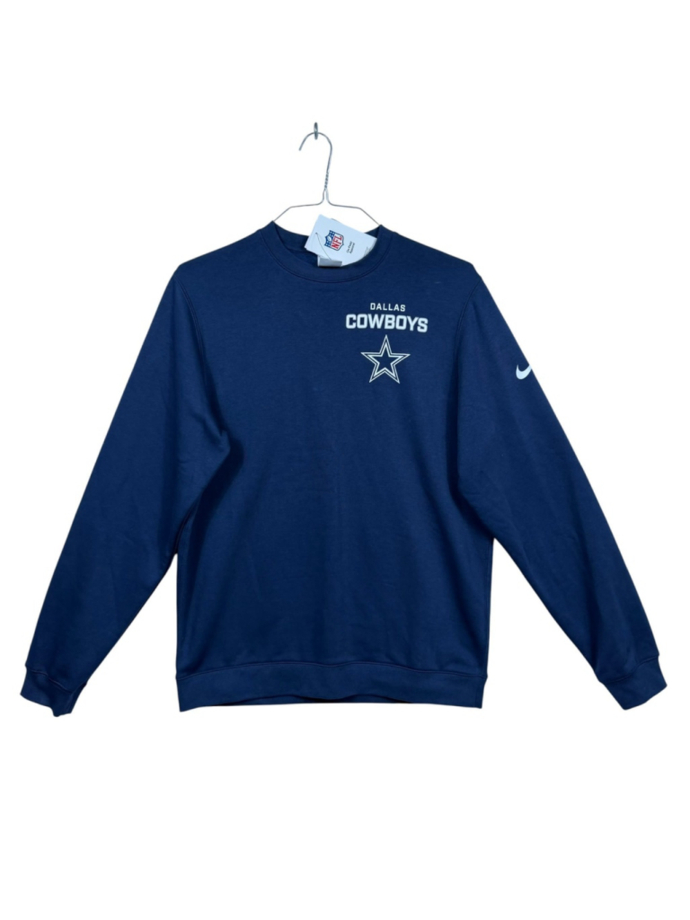 Nike NFL Dallas Cowboys Football Sweatshirt Navy Club Logo Athletic Mens Medium